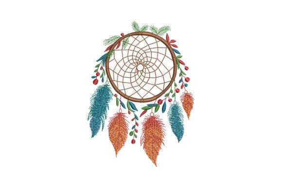 Christmas Dreamcatcher Embroidery Design