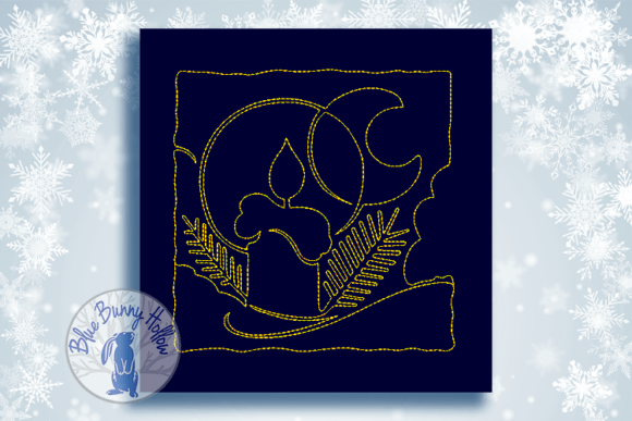 Christmas Quilt Block-Candle