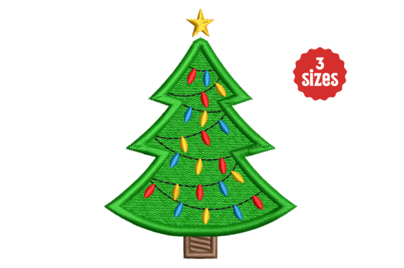 Christmas Tree with String Lights