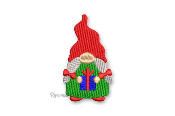 Girl Gnome with Christmas Present