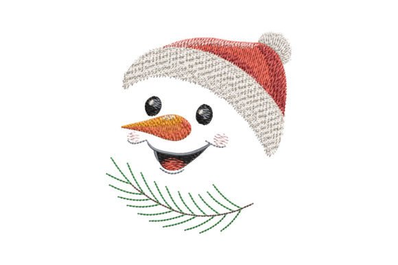 Snowman in Santa Hat