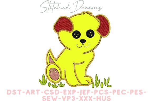 The Cute Dog Applique