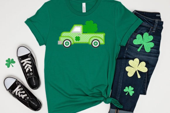 Vintage Truck with Shamrock Applique